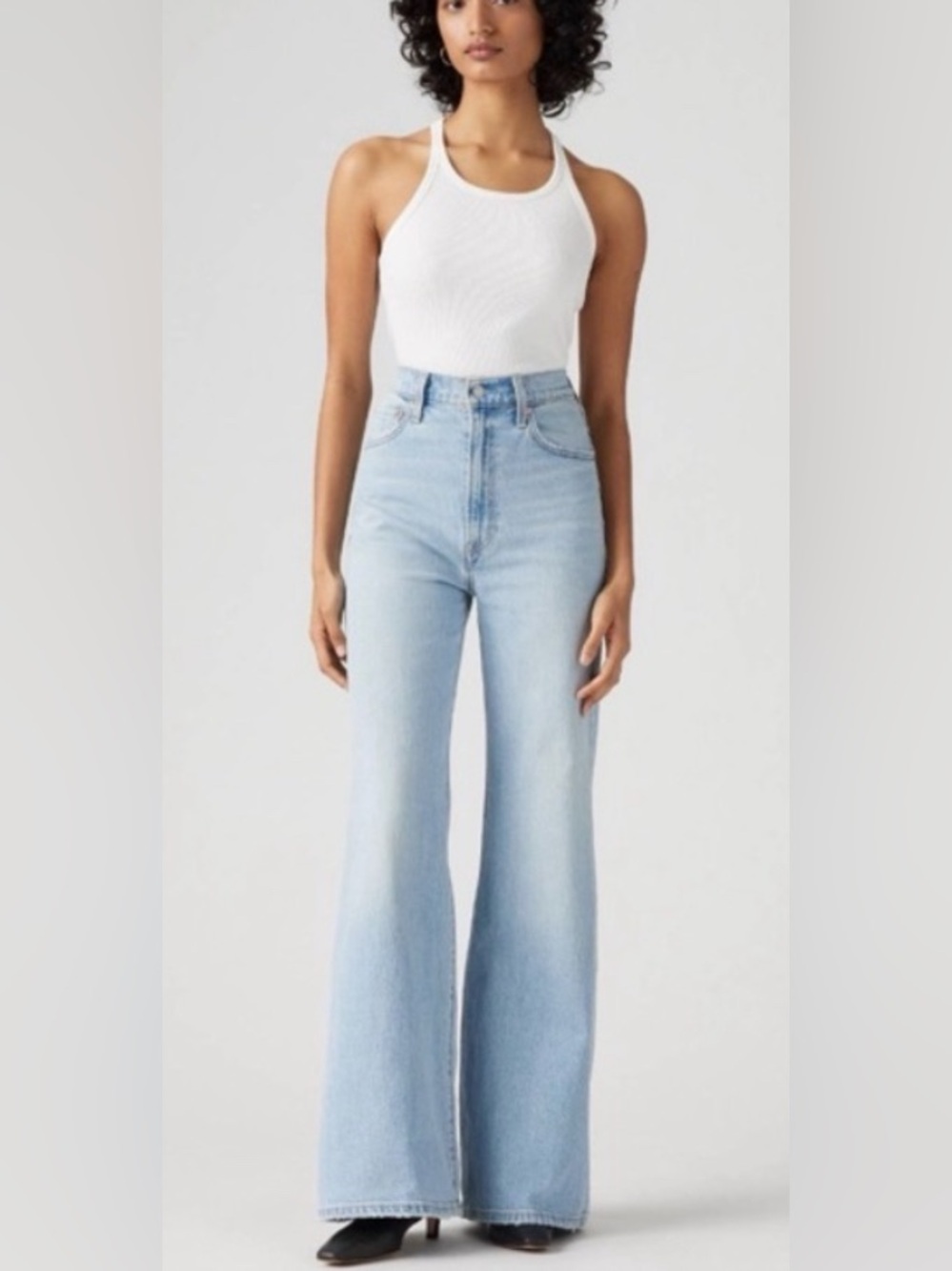 Levi's Light Blue High-Rise Wide Leg Jeans
